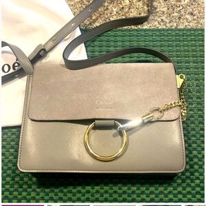 Small grey Chloe Faye bag